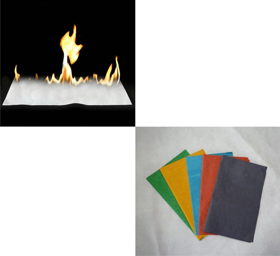 10 sheets Flash Paper / Nitrocellulose Paper / Fire Paper 50x20cm