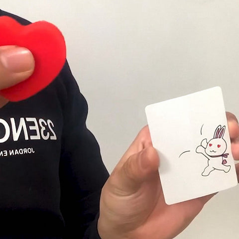 Bunny Heart Sponge -- Card Magic-- New Arrival