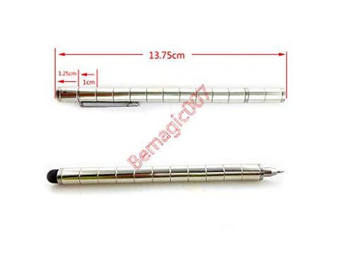 Magnetic Pen Silver - Magic Tricks, Stage Magic, Party Magic, Magic Prank.Fire Magic,Coin Magic, Illusion Magic, Card Tricks..etc..