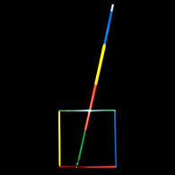 Stage Magic Tricks Cicyle to Square Appearing Cane, Magic Props,Party Tricks