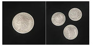 Super Triple Coin (Morgan Dollar - Magic Tricks, Stage Magic, Party Magic, Magic Prank.Fire Magic,Coin Magic, Illusion Magic, Card Tricks..etc..