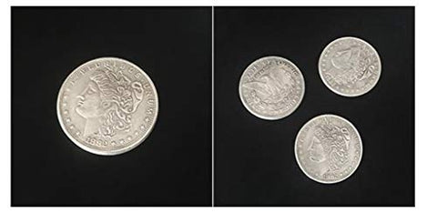 Super Triple Coin (Morgan Dollar - Magic Tricks, Stage Magic, Party Magic, Magic Prank.Fire Magic,Coin Magic, Illusion Magic, Card Tricks..etc..