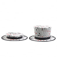 Magic Accessories Folding Top Hat - Playing Card Pattern