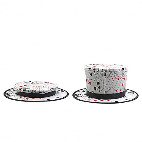 Magic Accessories Folding Top Hat - Playing Card Pattern