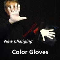 New Changing Color Gloves - Magic Tricks, Stage Magic, Party Magic, Magic Prank.Fire Magic,Coin Magic, Illusion Magic, Card Tricks..etc..