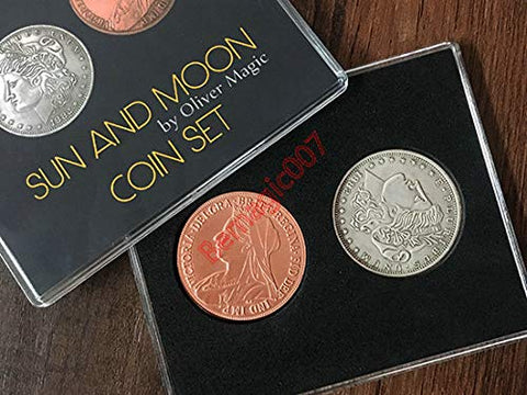 Sun and Moon Coin Set - Magic Tricks, Stage Magic, Party Magic, Magic Prank.Fire Magic,Coin Magic, Illusion Magic, Card Tricks..etc..
