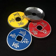 4 pcs Expanded Shell Chinese Coin (Xianfeng, Half Dollar Size, 4 Colors) - Magic Tricks, Stage Magic, Party Magic, Magic Prank.Fire Magic,Coin Magic, Illusion Magic, Card Tricks..etc..
