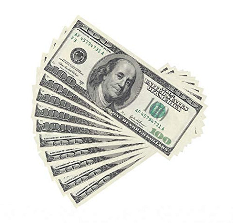 9 pcs 100 USD Magic Bill / Fire Bill Front Page for fire Magic - Magic Tricks, Stage Magic, Party Magic, Magic Prank.etc..