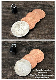 Superior Scotch and Soda (Double Locking, Mexican Coin & Walking Liberty Half Dollar) - Magic Tricks, Stage Magic, Party Magic, Magic Prank.etc..