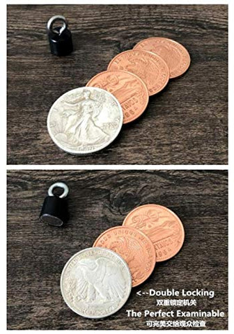 Superior Scotch and Soda (Double Locking, Mexican Coin & Walking Liberty Half Dollar) - Magic Tricks, Stage Magic, Party Magic, Magic Prank.etc..