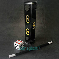 Stage Magic Tricks Jumbo Dice Tunnel, Magic Props,Party Tricks