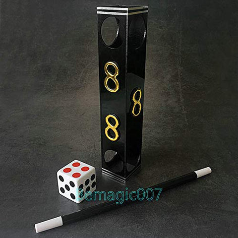 Stage Magic Tricks Jumbo Dice Tunnel, Magic Props,Party Tricks