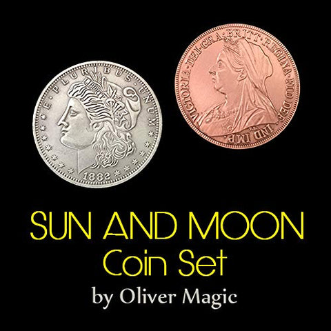 Sun and Moon Coin Set - Magic Tricks, Stage Magic, Party Magic, Magic Prank.Fire Magic,Coin Magic, Illusion Magic, Card Tricks..etc..