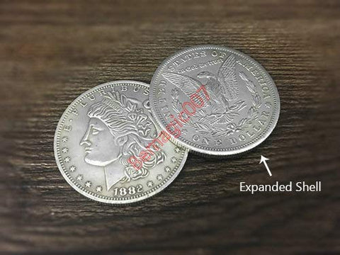 Morgan Dollar and Expanded Shell (Tail) Set - Magic Tricks, Stage Magic, Party Magic, Magic Prank.Fire Magic,Coin Magic, Illusion Magic, Card Tricks..etc..