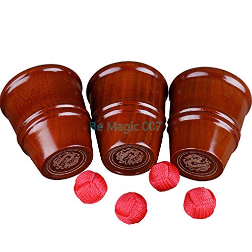 Wooden Cups and Balls - Magic Tricks, Stage Magic, Party Magic, Magic Prank.Fire Magic,Coin Magic, Illusion Magic, Card Tricks..etc..