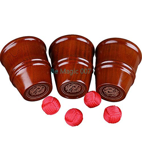 Wooden Cups and Balls - Magic Tricks, Stage Magic, Party Magic, Magic Prank.Fire Magic,Coin Magic, Illusion Magic, Card Tricks..etc..