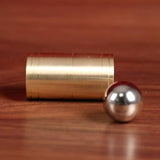 Ball & Tube Mystery (Brass)-- magic trick, party trick, magic props, close up magic, stage magic.etc..