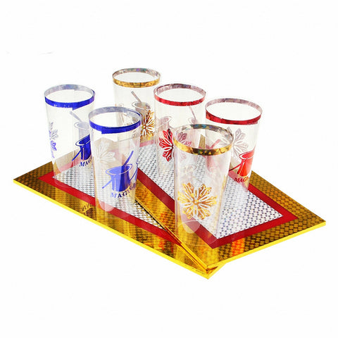 Six Cups From Two Plates -- Stage Magic