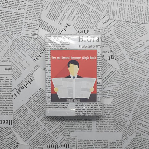 Torn and Restored Newspaper (Single Hand) - Stage Magic-- New Arrival