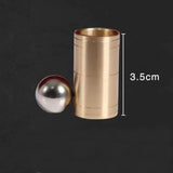 Ball & Tube Mystery (Brass)-- magic trick, party trick, magic props, close up magic, stage magic.etc..