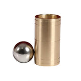 Ball & Tube Mystery (Brass)-- magic trick, party trick, magic props, close up magic, stage magic.etc..