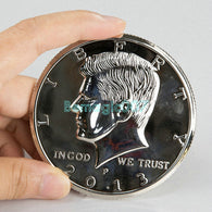 3 Inches Silver Jumbo Half Dollar - Coin&Money Magic