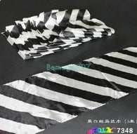 Black&White Long Silk (16x500cm) -- Silk & Cane Magic - Bemagic