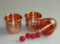 Brass (Copper)  Cups and Balls - Close Up Magic - Bemagic