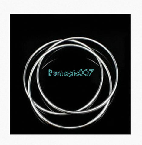 Chinese Linking Rings - Stage  3 rings  30 cm (STAINLESS STEEL)  -- Stage Magic - Bemagic