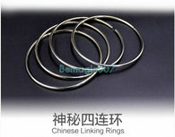 Chinese Linking Rings 4 Rings - 10 cm - (STAINLESS STEEL) -- Stage Magic - Bemagic