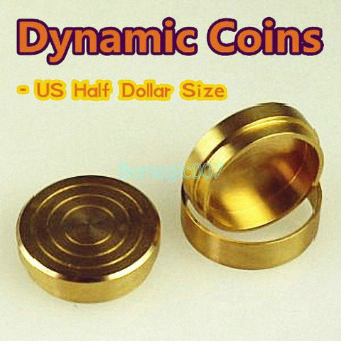 Copper Dynamic Coins - US Half Dollar Size  -- Stage Magic - Bemagic