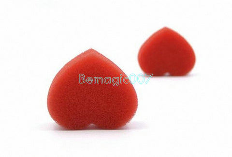 3 pcs/lot Magic Hearts - Double Red Sponge  - Close Up Magic - Bemagic