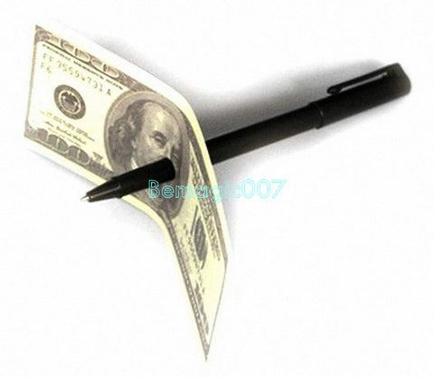 2 pcs/lot plasstic ball pen Thru Bill - Close Up Magic - Bemagic