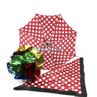 Polka Dot Silk & Umbrella- Parasol Production Magic - Bemagic