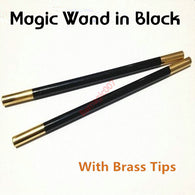 Magic Wand in Black (With Brass Tips)  - MAGIC ACCESSORIES